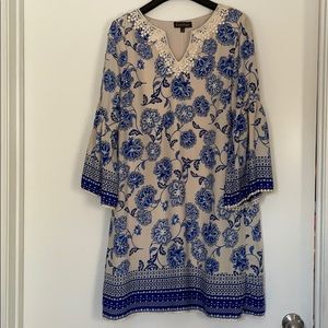 Blue and White Dress